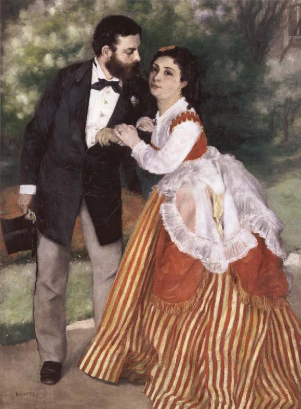 Pierre-Auguste Renoir Alfred Sisley and His wife China oil painting art